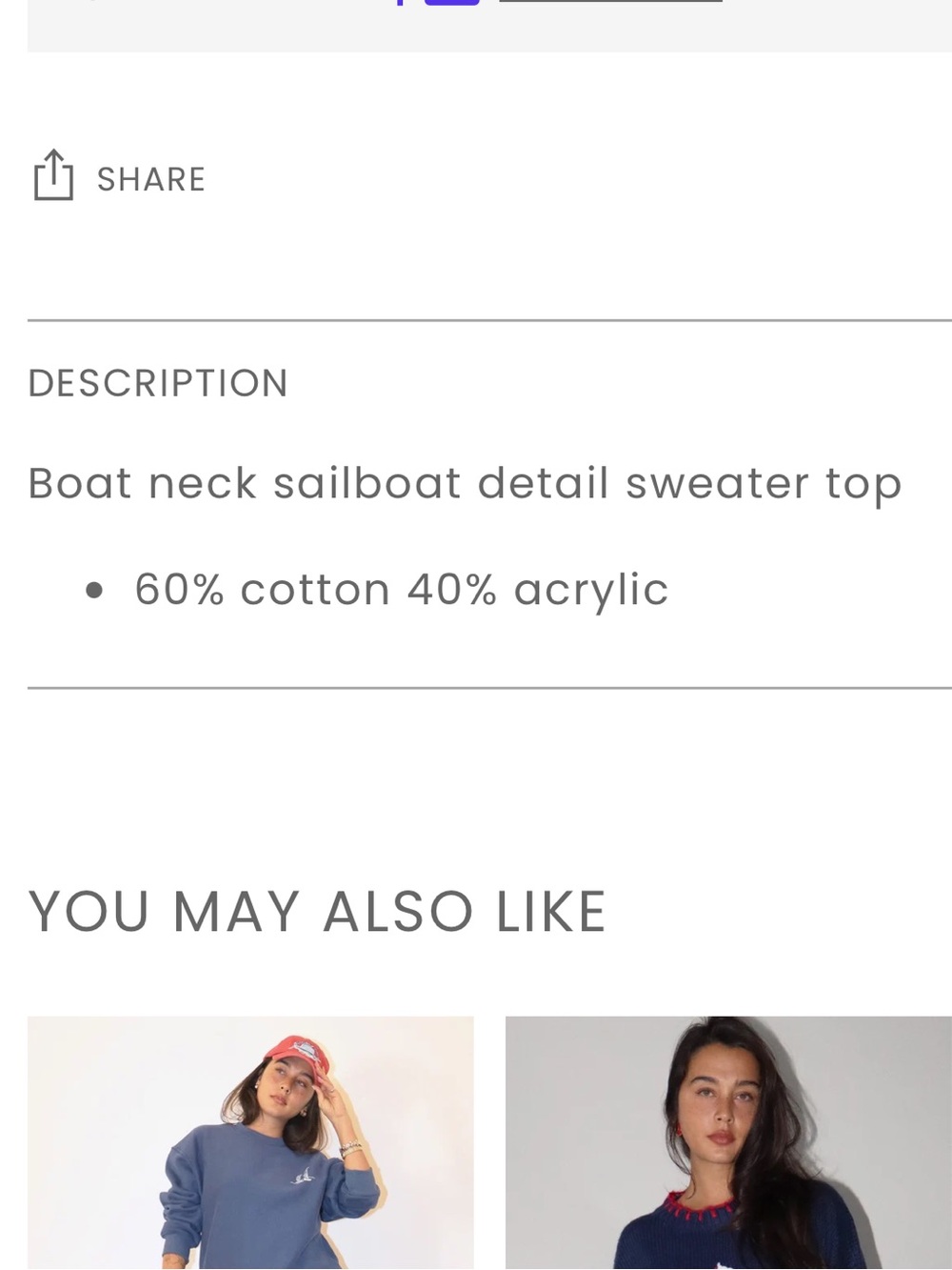 Le Lis Pink Sailboat Knit Sweater - Picture 4 of 4